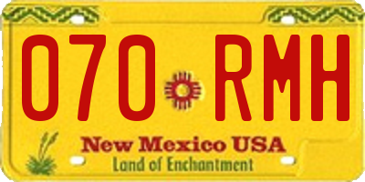 NM license plate 070RMH