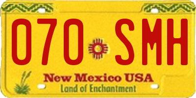 NM license plate 070SMH