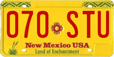NM license plate 070STU