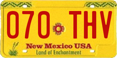 NM license plate 070THV