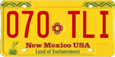 NM license plate 070TLI