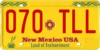 NM license plate 070TLL