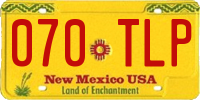 NM license plate 070TLP