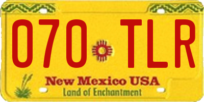 NM license plate 070TLR