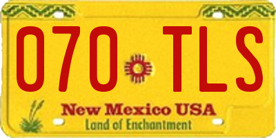 NM license plate 070TLS