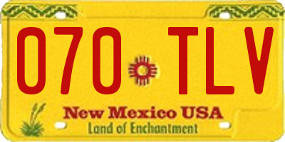 NM license plate 070TLV