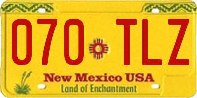 NM license plate 070TLZ