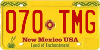 NM license plate 070TMG
