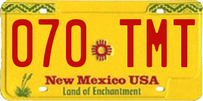 NM license plate 070TMT