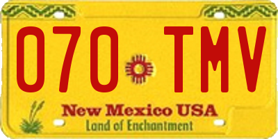 NM license plate 070TMV