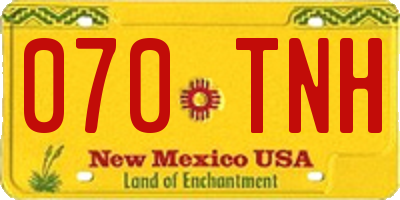 NM license plate 070TNH