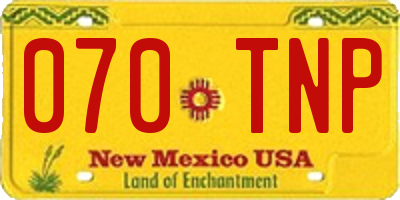 NM license plate 070TNP