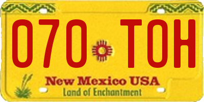 NM license plate 070TOH
