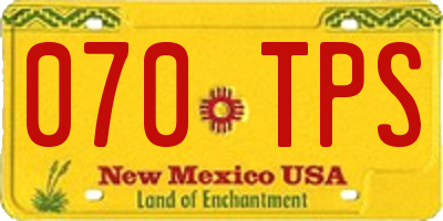 NM license plate 070TPS
