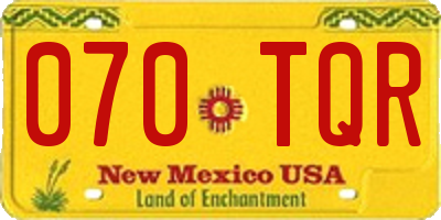 NM license plate 070TQR