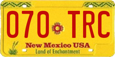 NM license plate 070TRC