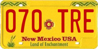 NM license plate 070TRE