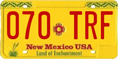 NM license plate 070TRF