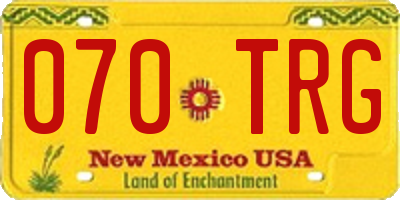 NM license plate 070TRG