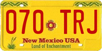 NM license plate 070TRJ