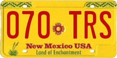 NM license plate 070TRS