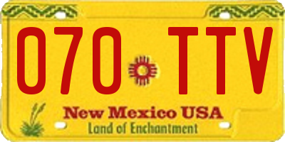 NM license plate 070TTV