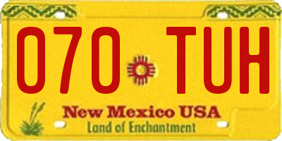 NM license plate 070TUH
