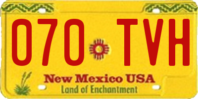 NM license plate 070TVH