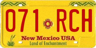 NM license plate 071RCH