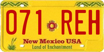 NM license plate 071REH