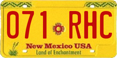 NM license plate 071RHC