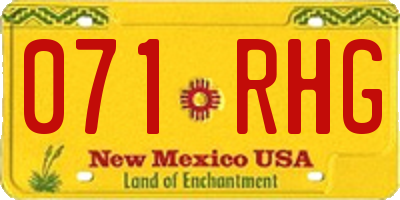 NM license plate 071RHG