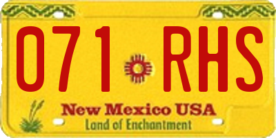 NM license plate 071RHS