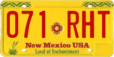 NM license plate 071RHT