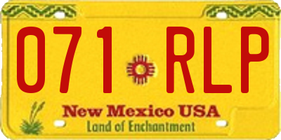 NM license plate 071RLP