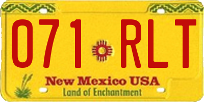 NM license plate 071RLT