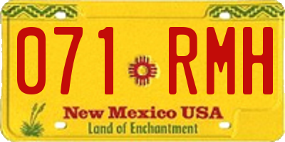 NM license plate 071RMH