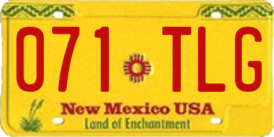 NM license plate 071TLG