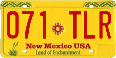 NM license plate 071TLR
