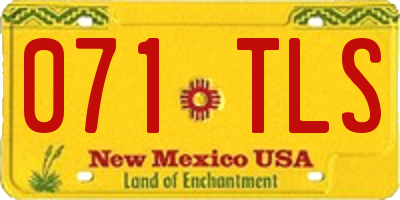 NM license plate 071TLS