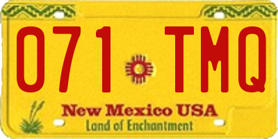 NM license plate 071TMQ