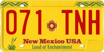 NM license plate 071TNH