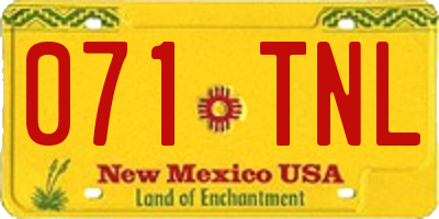 NM license plate 071TNL