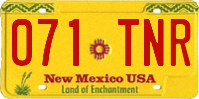 NM license plate 071TNR