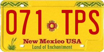 NM license plate 071TPS
