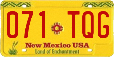 NM license plate 071TQG