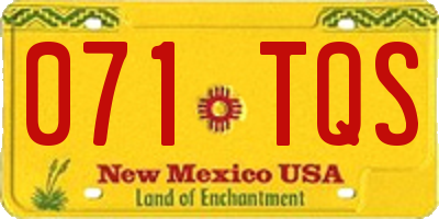 NM license plate 071TQS