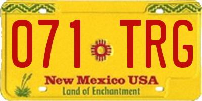 NM license plate 071TRG