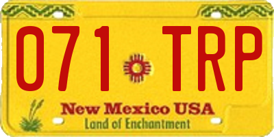 NM license plate 071TRP