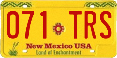 NM license plate 071TRS